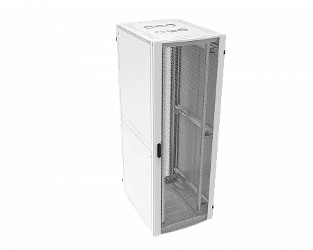 Шкаф телекоммуникационный напольный МИКсистем серия ECO+ 19" 48U 800*1000 дверь перфорация/перфорация 2 створки серый