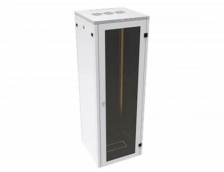 Шкаф телекоммуникационный напольный МИКсистем 19" серия ECO-L 24U 600*600 дверь стекло серый